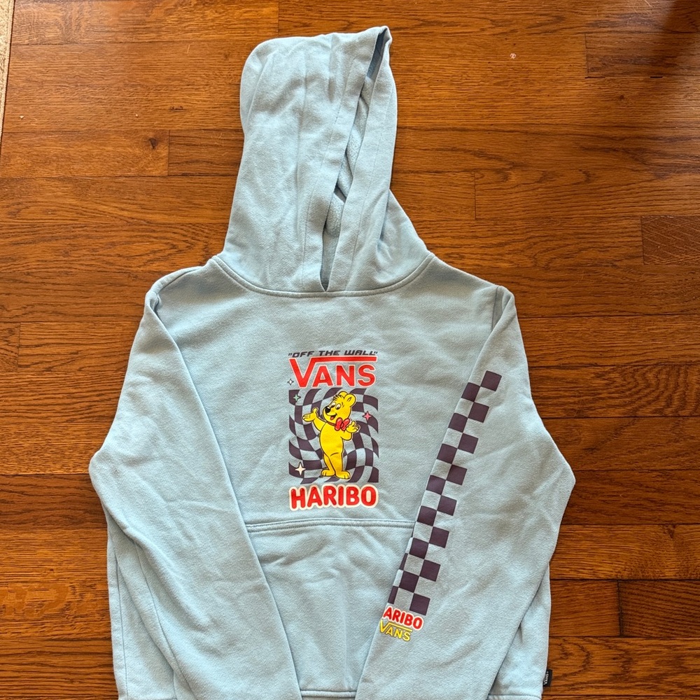 Vans Light Blue Kids Hoodie with Haribo Graphic